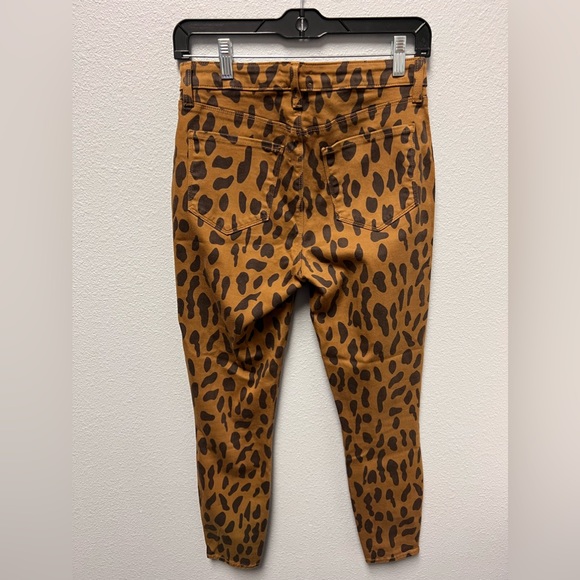 L’AGENCE Margot Animal Print Skinny Cropped Jeans Size 28 - Picture 3 of 12